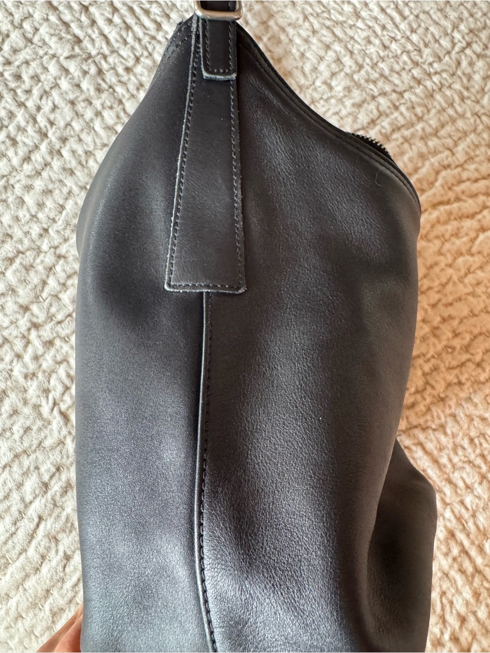 Vintage Coach Black Leather Hobo Shoulder Bag - Picture 5 of 16